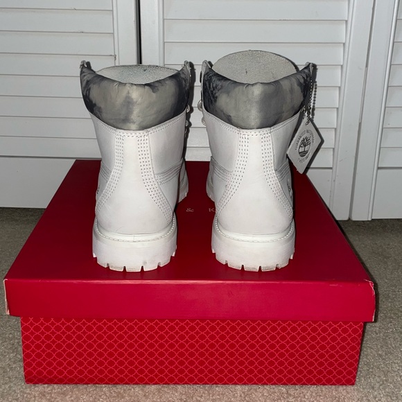 Timberland Shoes Womens Timberland Light Grey Leather Boots With